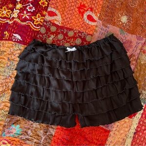 Black Omighty Pointelle Ruffled Women’s Bloomers